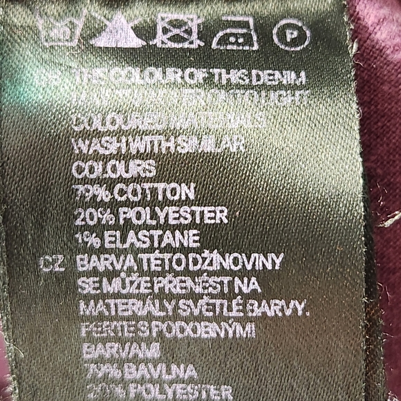 Red Concept Divided by H&M Plum Colored Five Pocket Skinny Jeans Size 8 - Picture 9 of 10